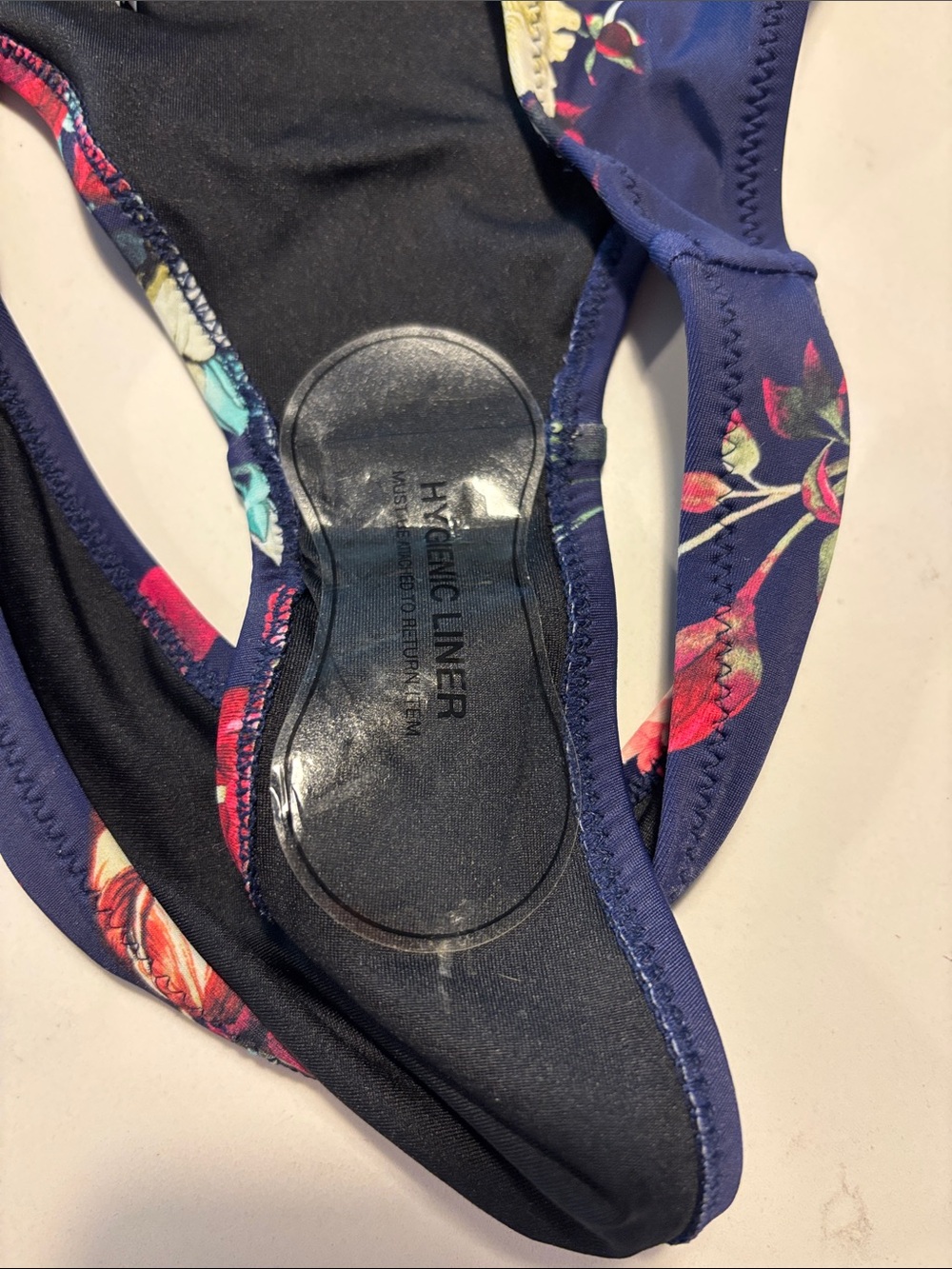 Cupshe Navy Floral Ruffle Bikini Set - Picture 4 of 6